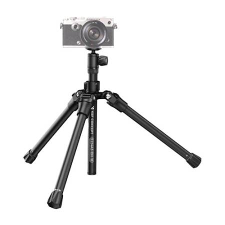 K&F Concept KF09.120 - zestaw, lekki statyw stołowy z funkcją monopodu, 36-170cm, udźwig 4kg, czarny__Przykład użycia_1